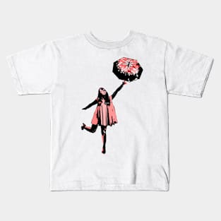 Pink Umbrella Kids T-Shirt